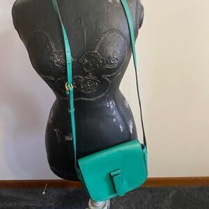 Banana Republic Turquoise Leather Crossbody bag